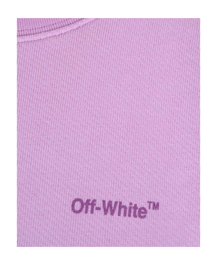 Off-white Diag-stripe Print Sweatshirt In Purple