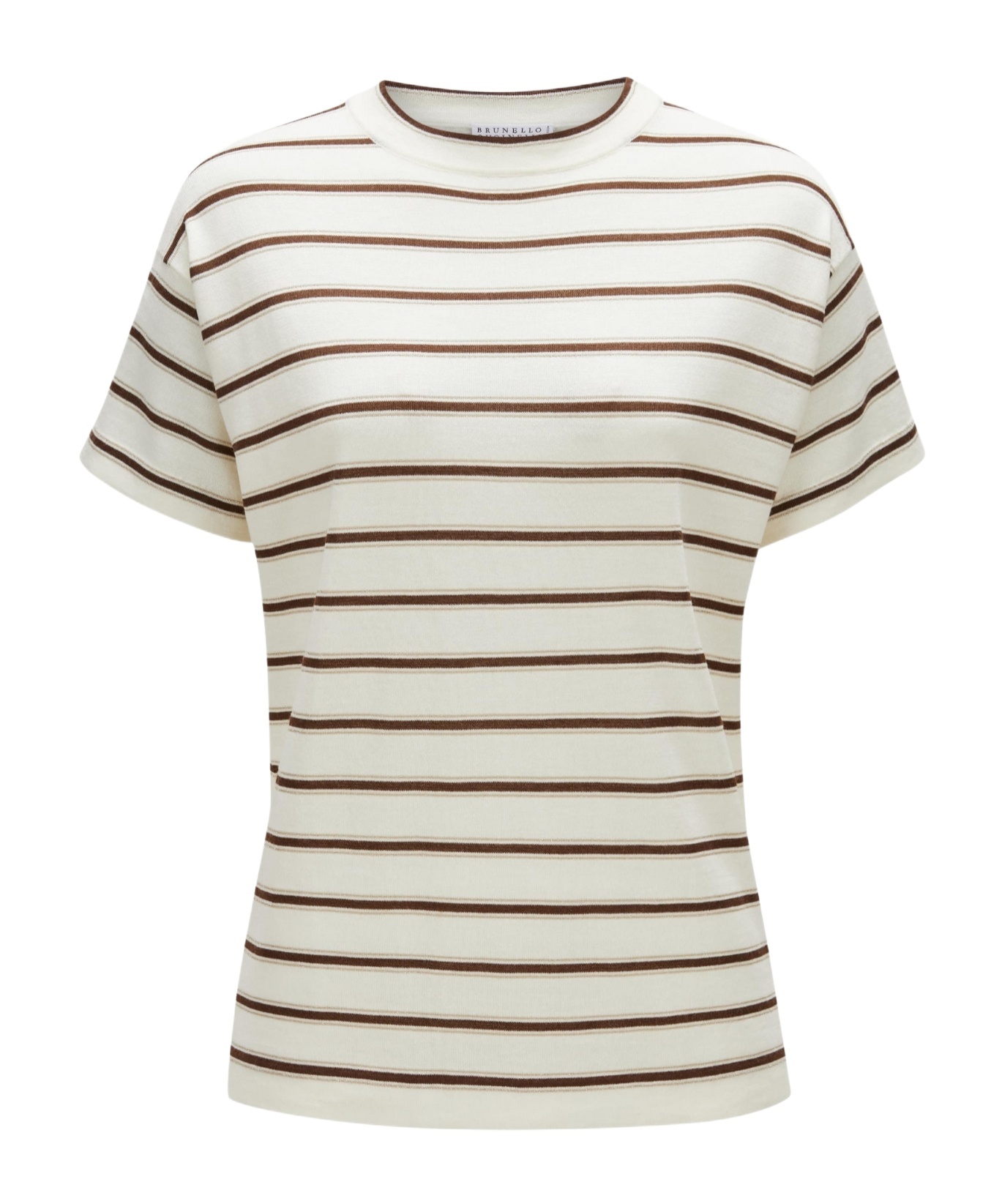 Brunello Cucinelli Round-neck Short-sleeved T-shirt In White
