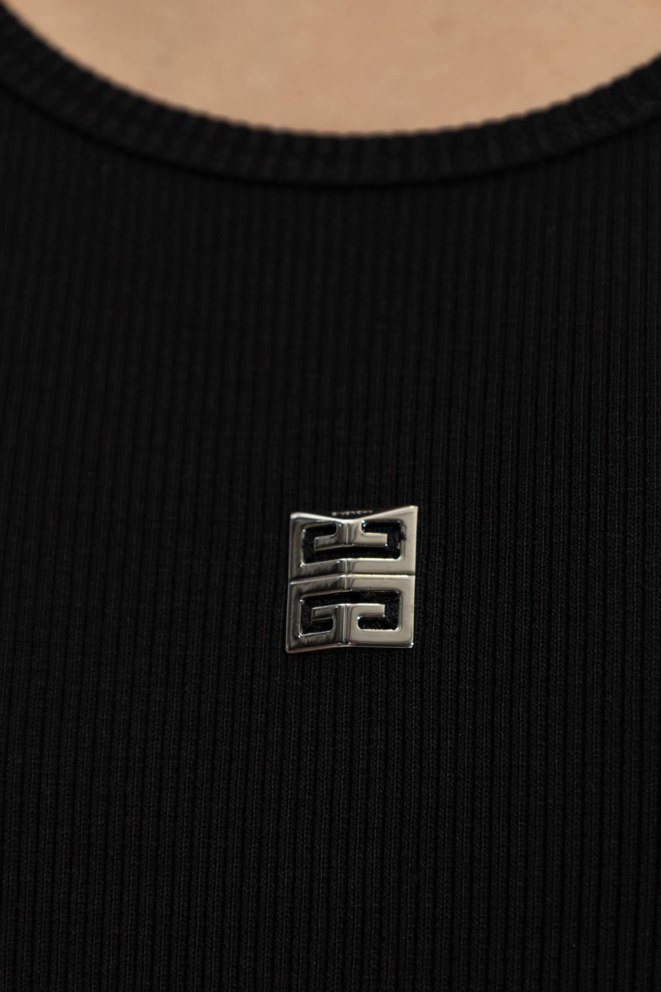 Givenchy 4g-motif Ribbed Mini Dress In Black