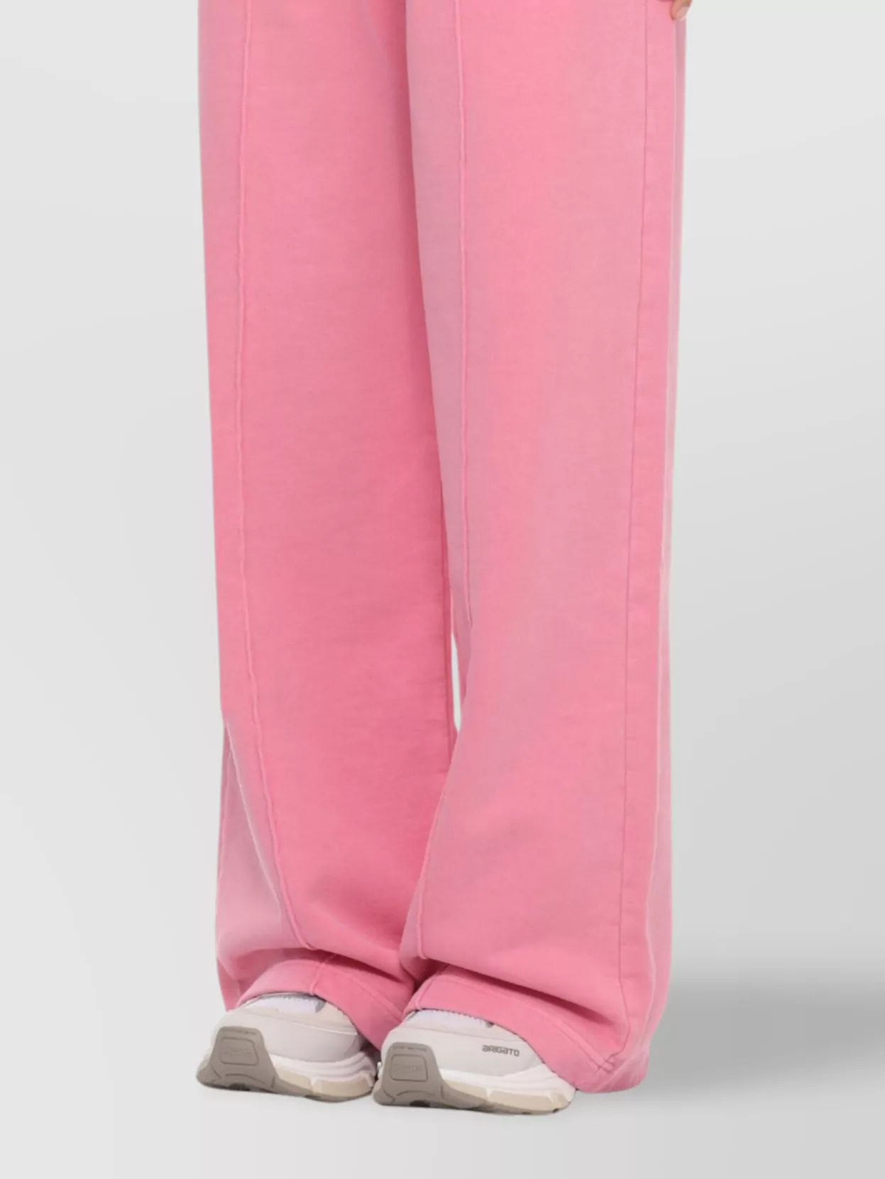 Casablanca Relaxed Wide-leg Cotton Pants With Embroidered Patches In Pink