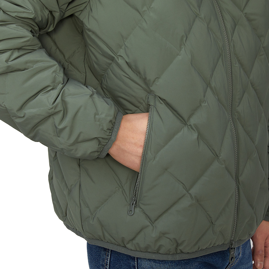 Duvetica Long-sleeved Down Jacket In Green