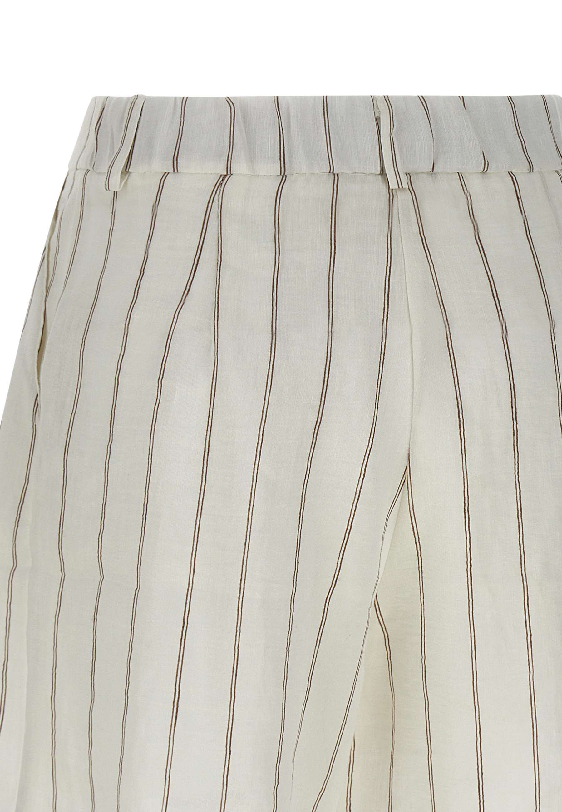 Kaos Blend Pinstripe Shorts In White
