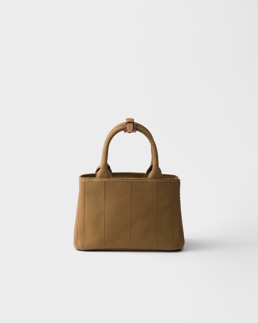 Prada Small Embroidered Cotton Canvas Shoulder Bag