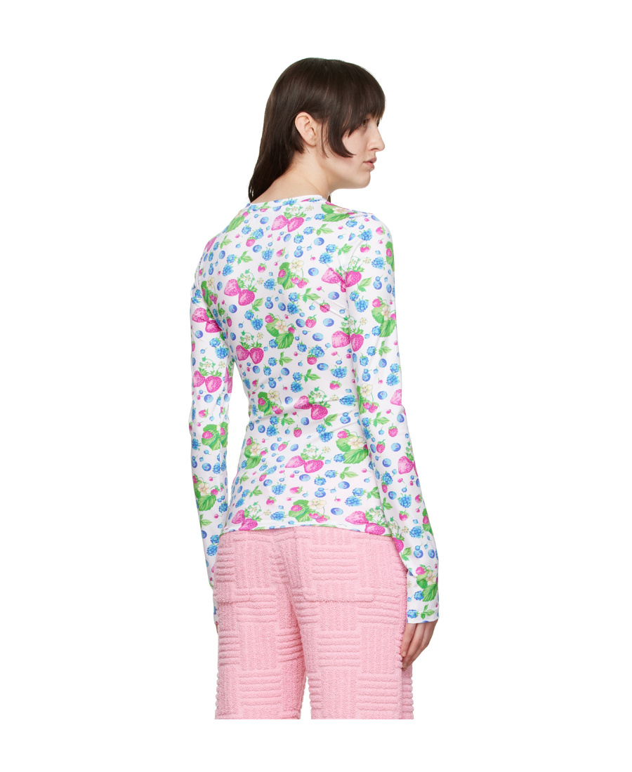 Msgm Long-sleeved T-shirt In Pink
