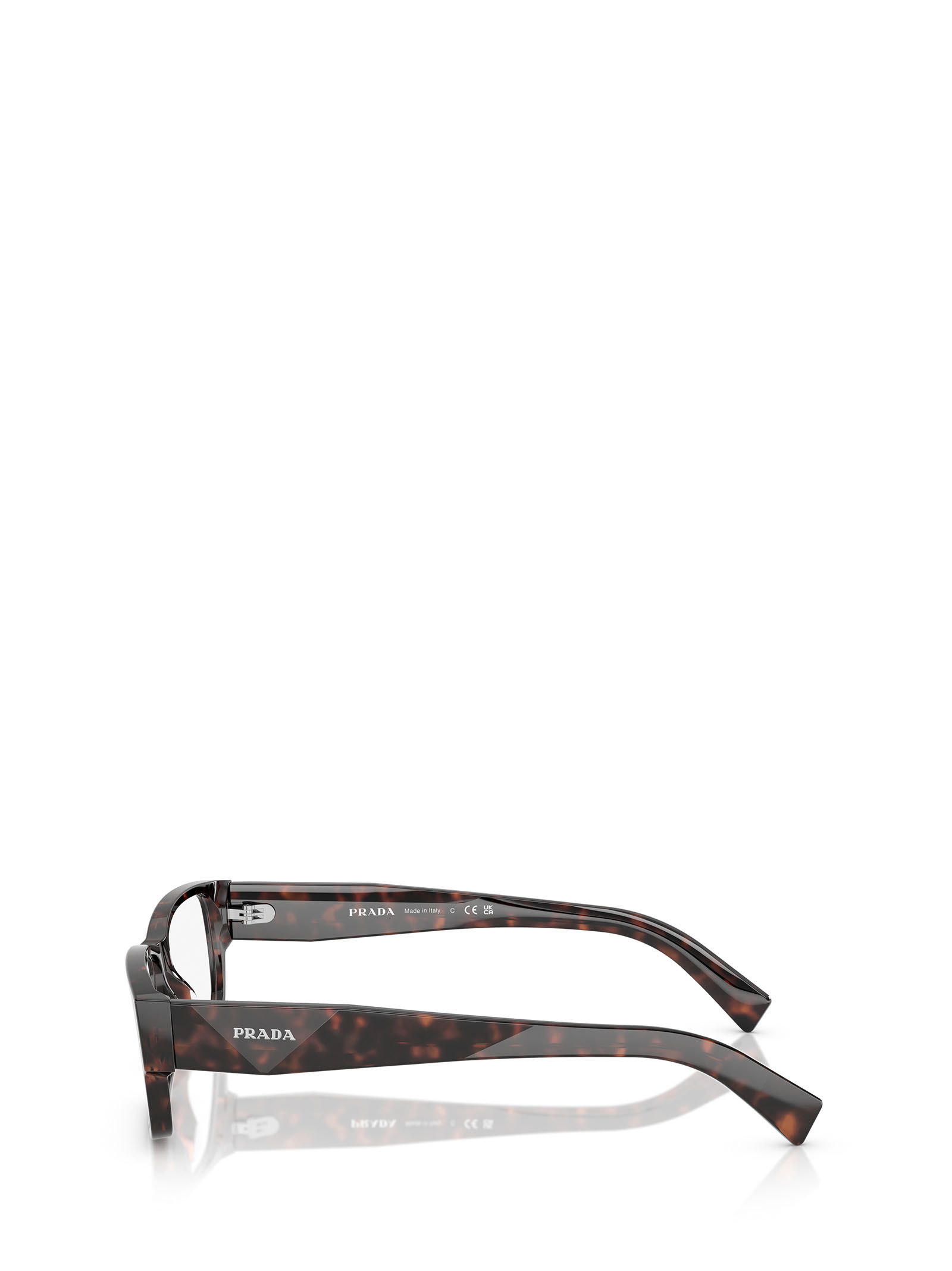 Prada Eyewear Rectangular Frame Glasses In Black