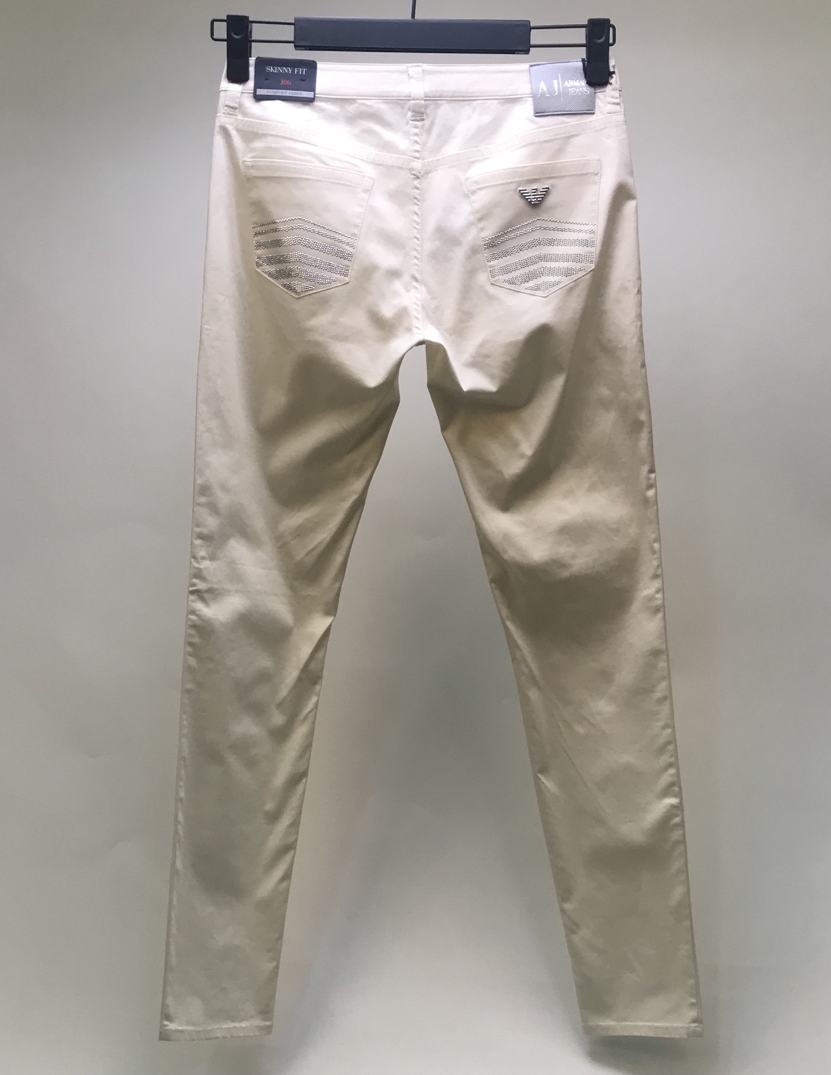 Shop Armani Jeans Logo Details Jeans In Nude
