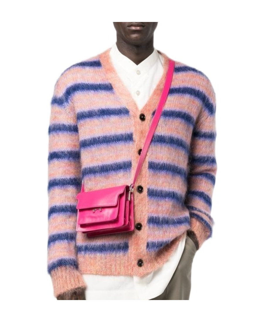 Marni Trunk Soft Crossbody Bag In Pink