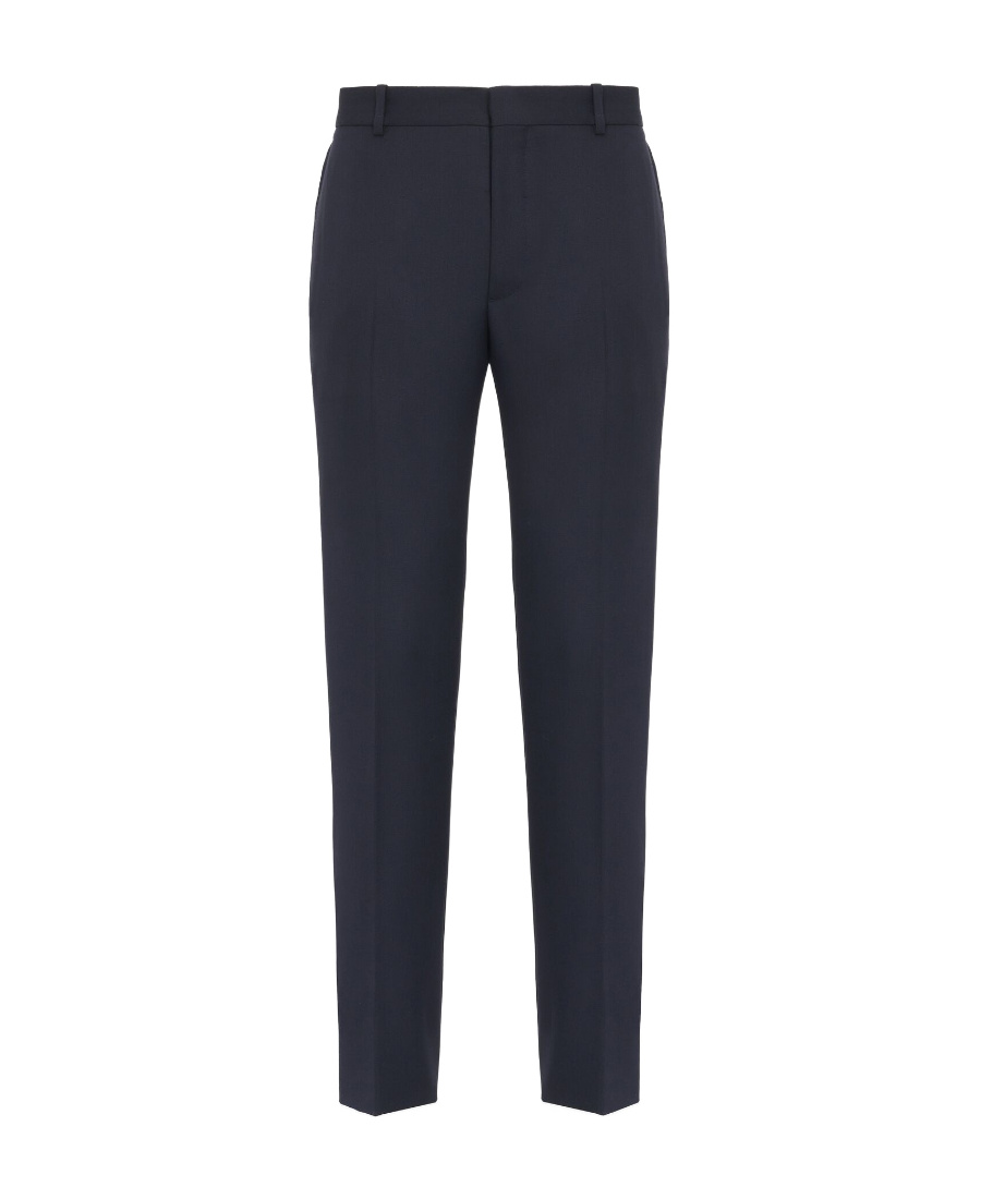 Alexander Mcqueen Straight-leg Cropped Trousers In Black