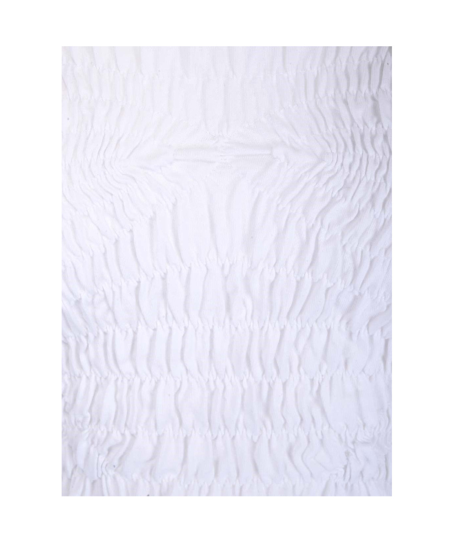Stella Mccartney Shirred Cotton Top In White