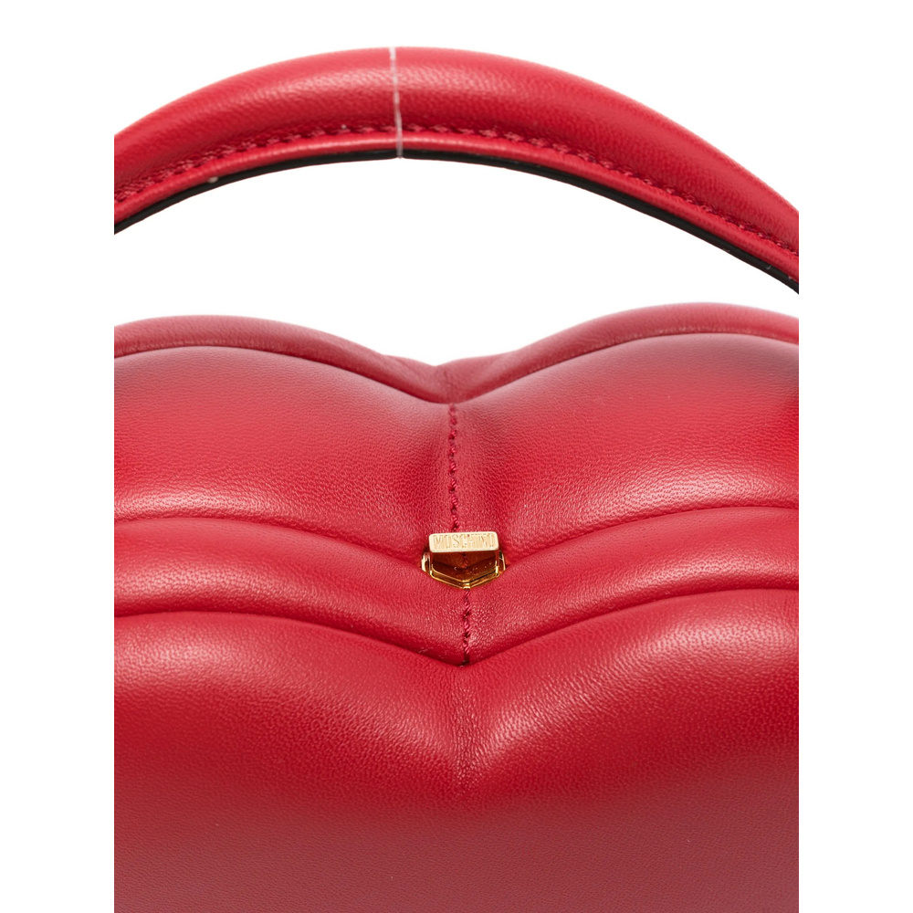 Moschino Heart-shaped Quilted Tote Bag In Red