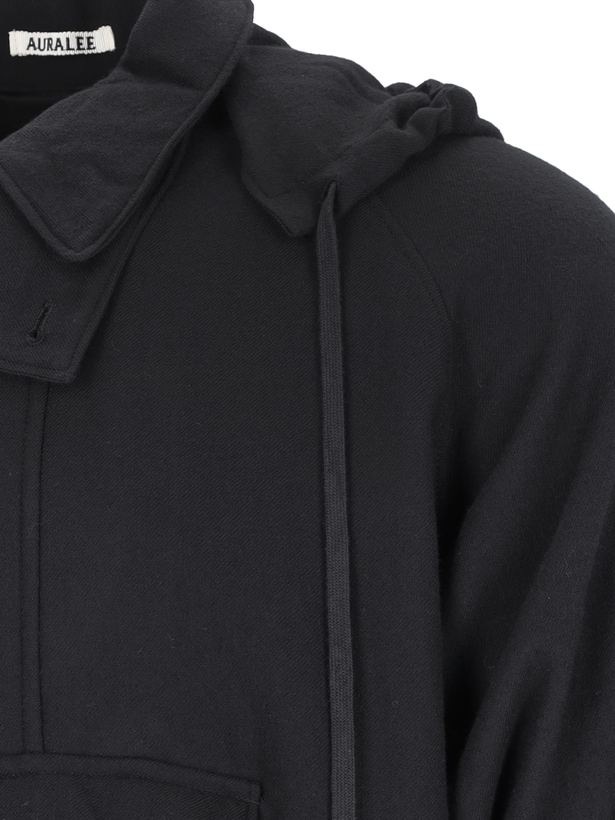 Auralee Long Sleeved Hooded Casual Jacket In Black