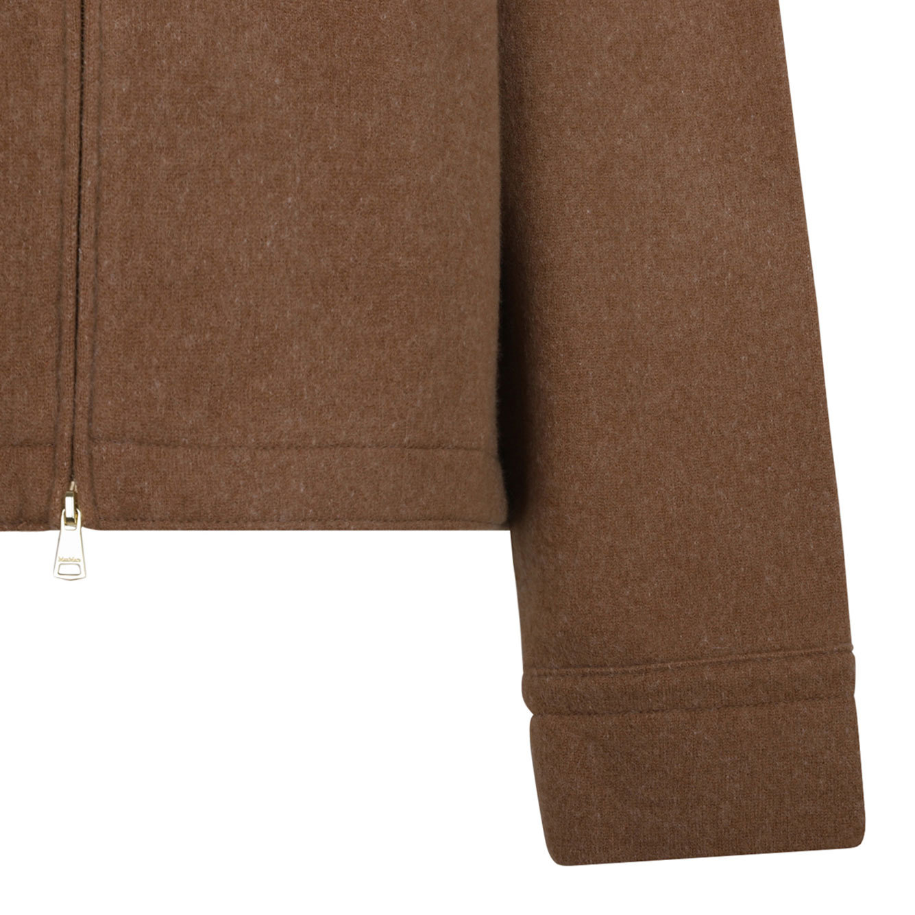 Shop Max Mara Zip-up Hooded Jacket In Green