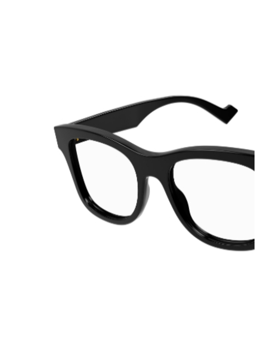 Gucci Logo-engraved Square-frame Glasses In Black