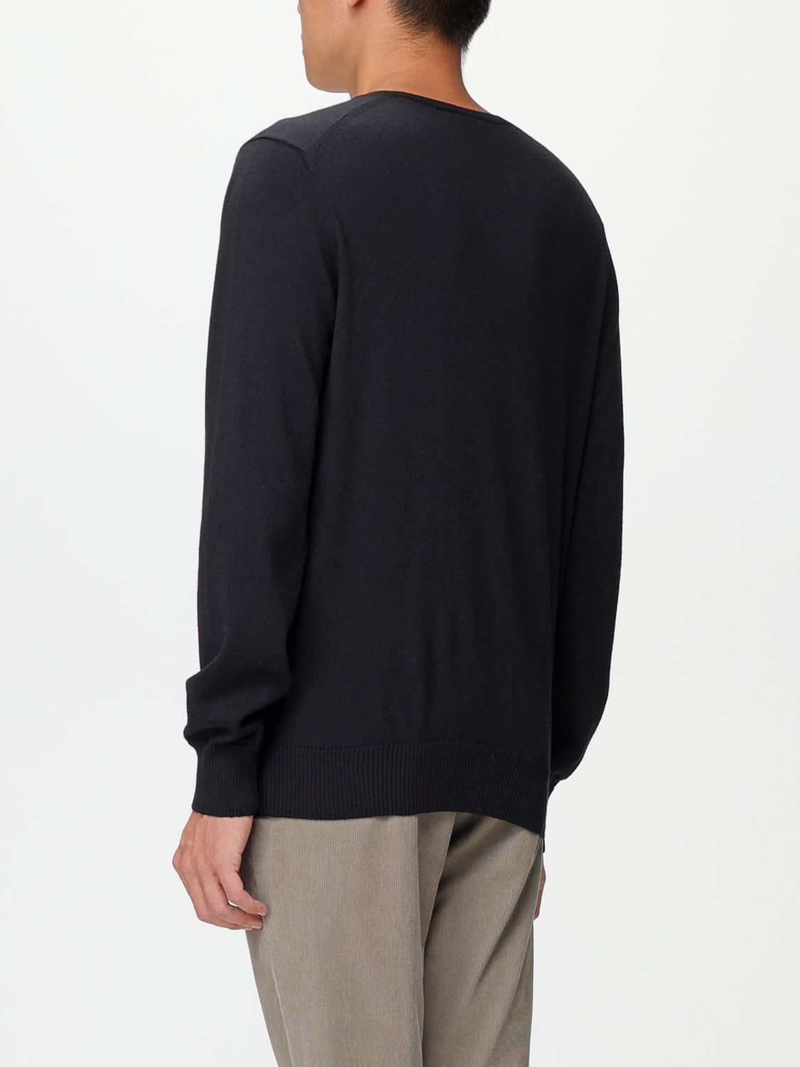 Fay V-neck Sweater In Black