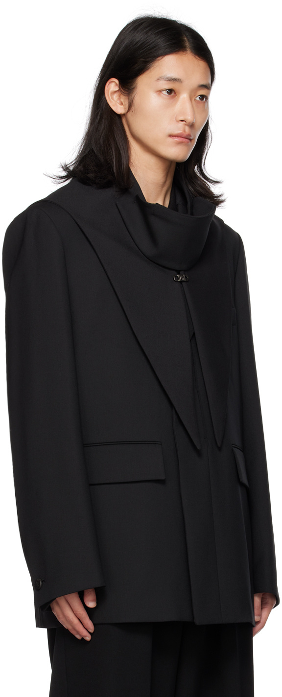 Wooyoungmi Lapel Suit Jacket In Black