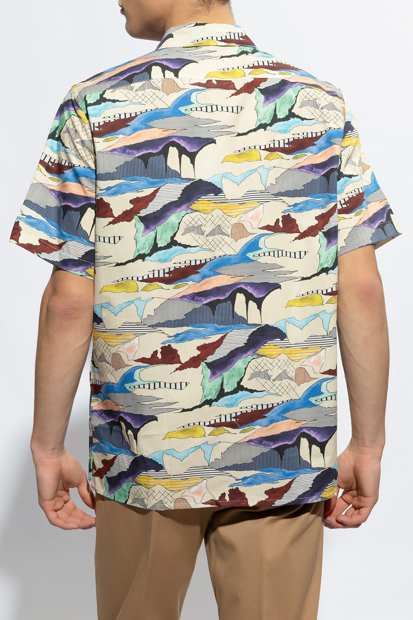 Shop Paul Smith Short-sleeve Organic-cotton Shirt In Multicolor