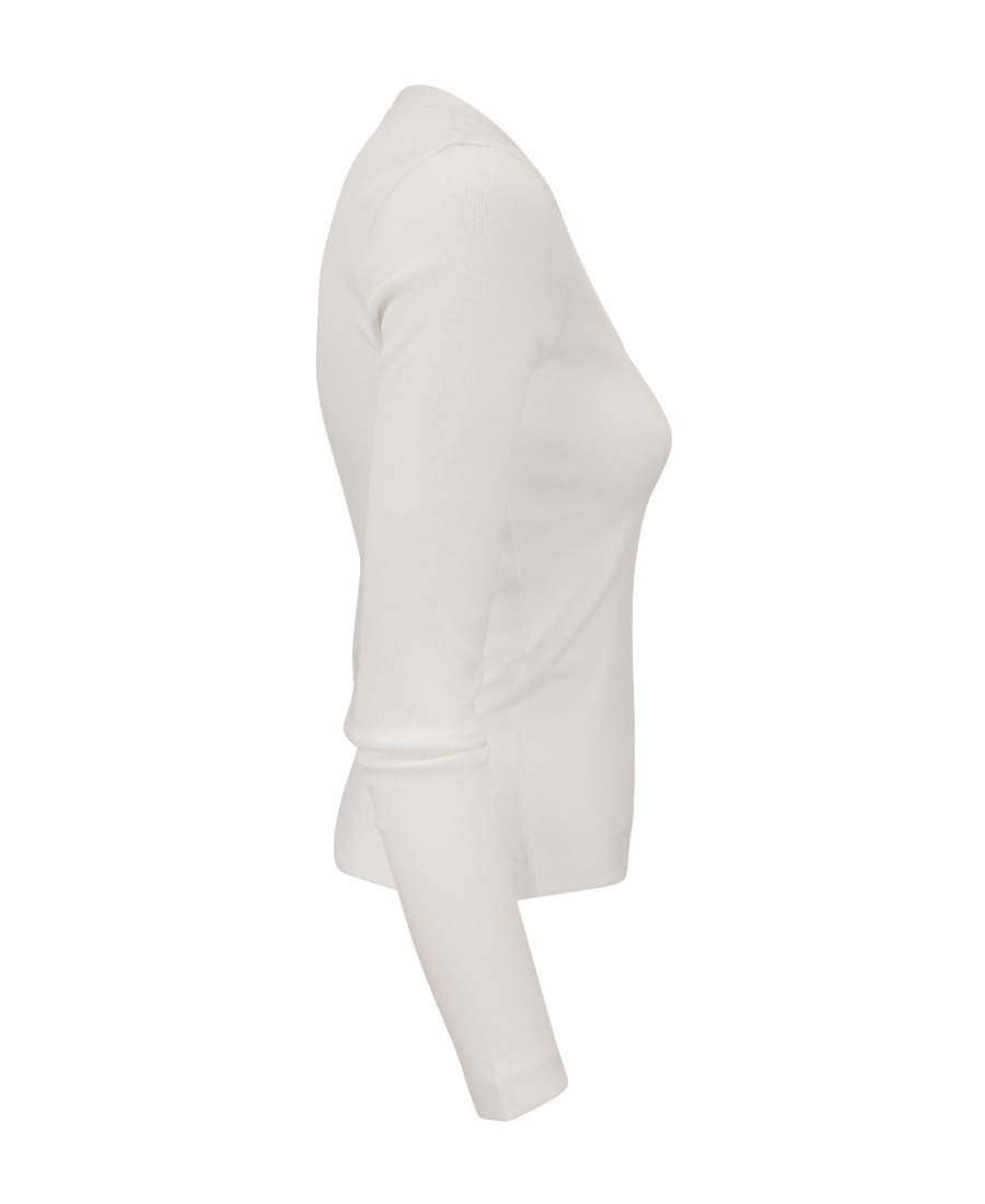 Brunello Cucinelli Long Sleeve V-neck T-shirt Clothing In White