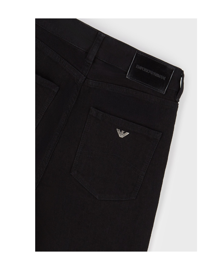 Emporio Armani Mid-rise Slim-fit Jeans In Black