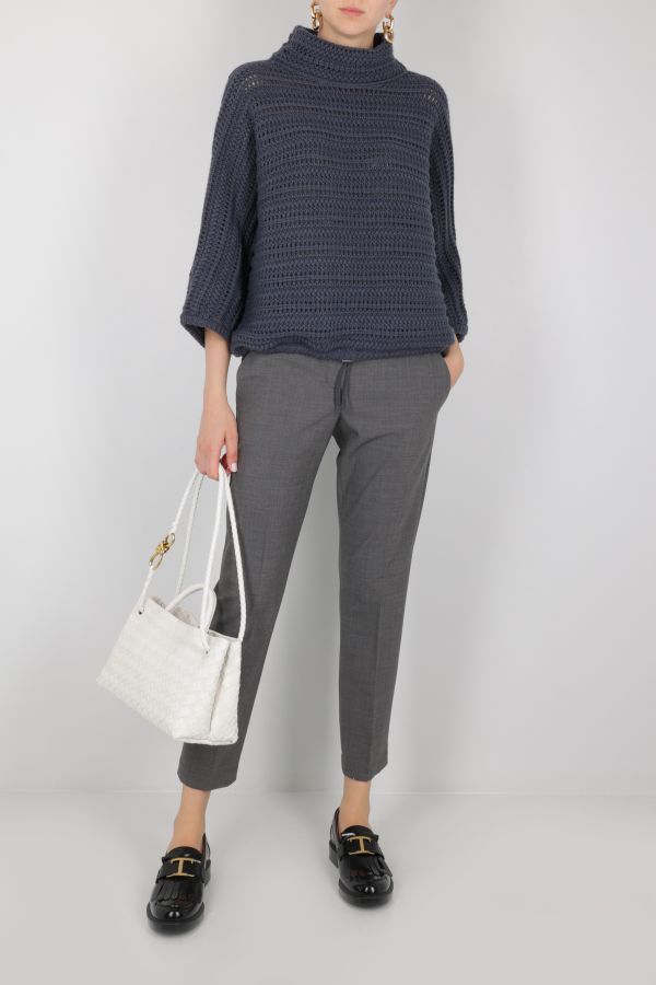 Brunello Cucinelli Open-knit Cashmere Pullover In Black