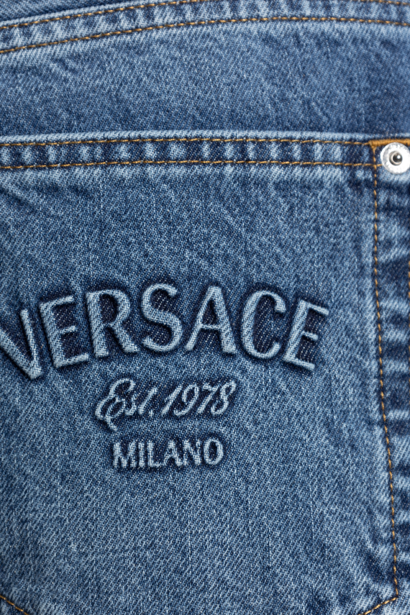 Versace Straight Jeans In Blue