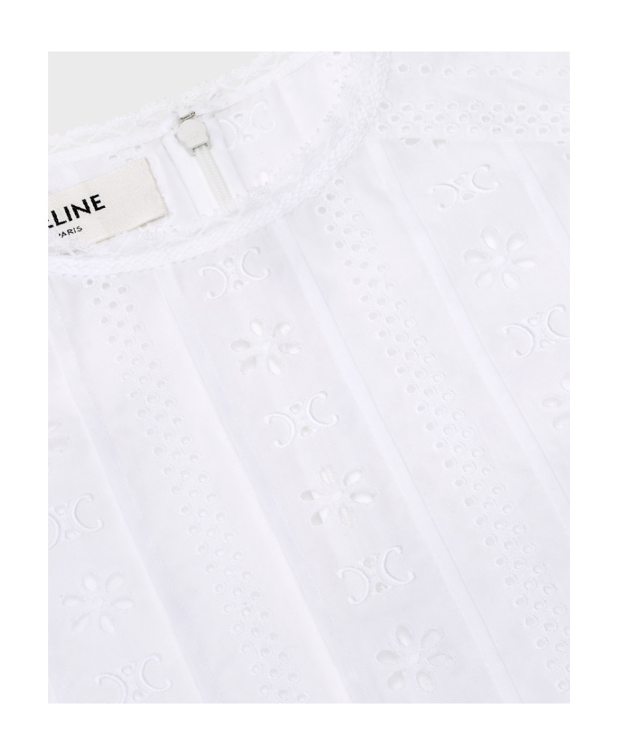 Celine Embroidered Cotton Muslin Blouse