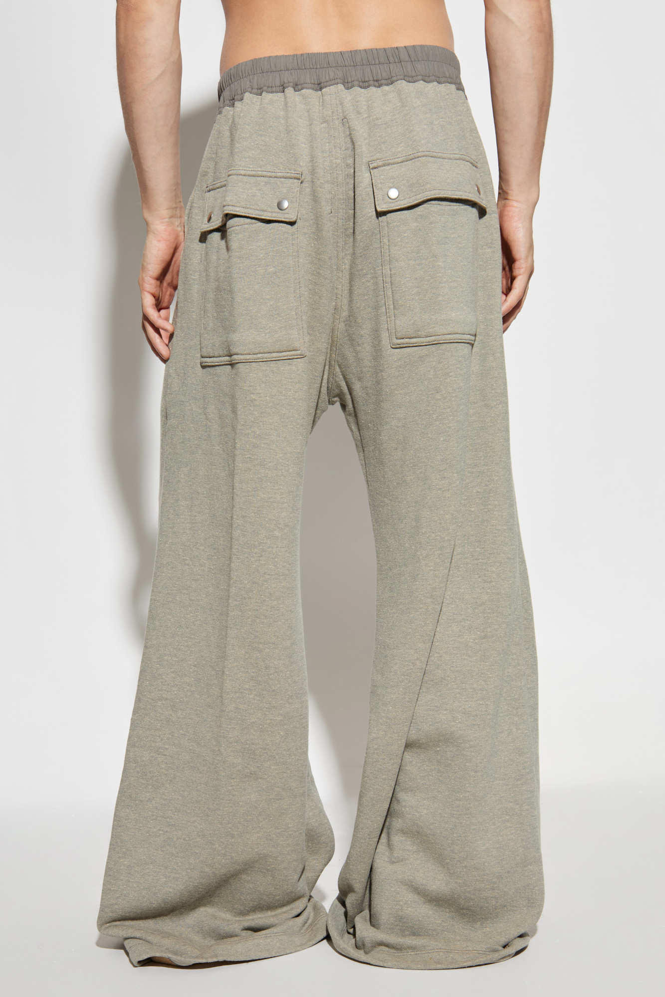 Rick Owens Drkshdw Wide-leg Trousers With Side And Back Pockets In Green