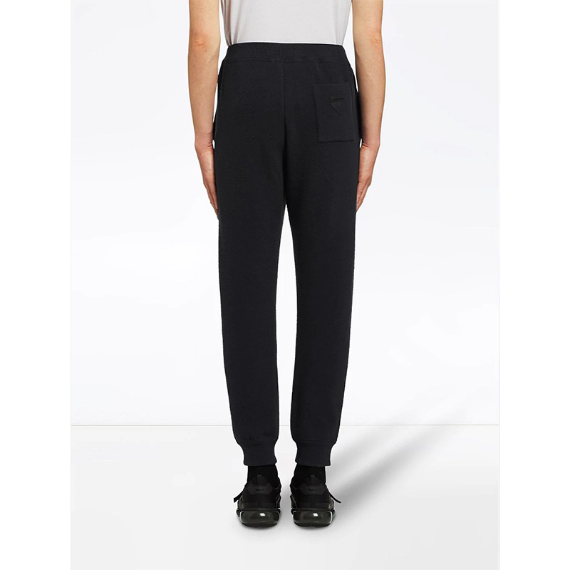Prada Knitted Track Pants In Black