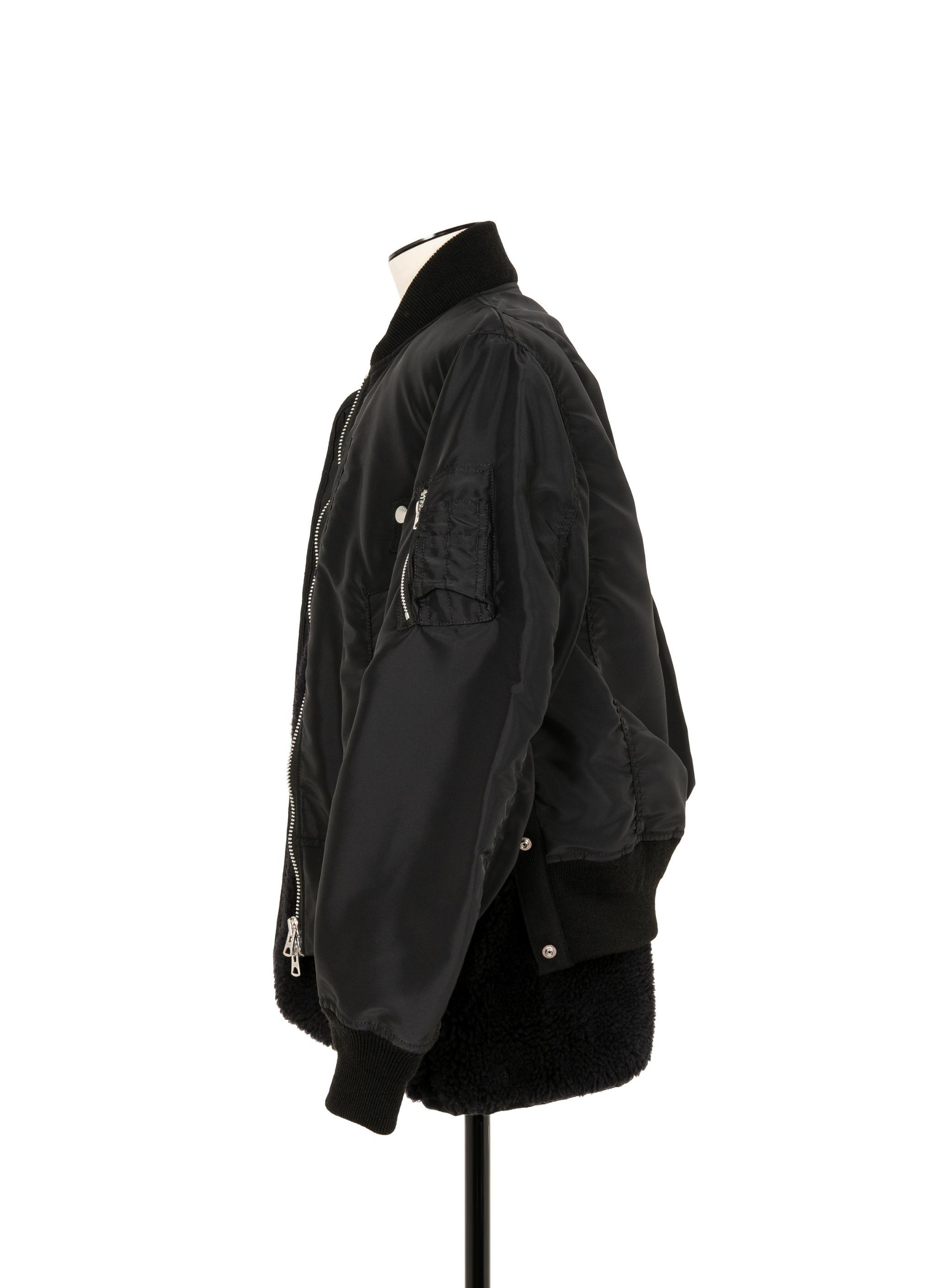 Sacai Zip-up Bomber Jacket In Black