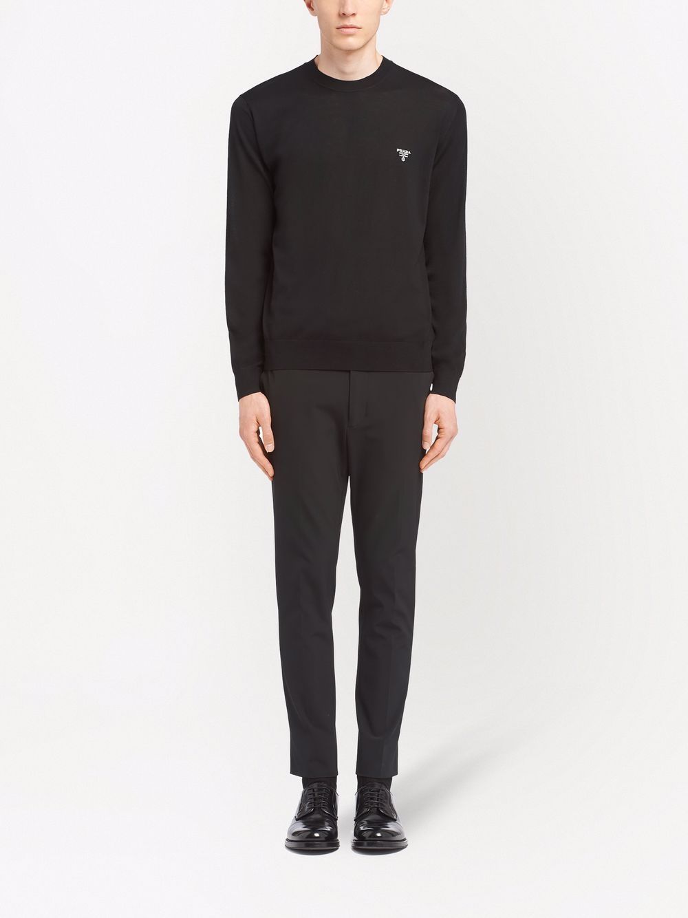 Prada Sweatshirt Aus Technischer Baumwolle In Black