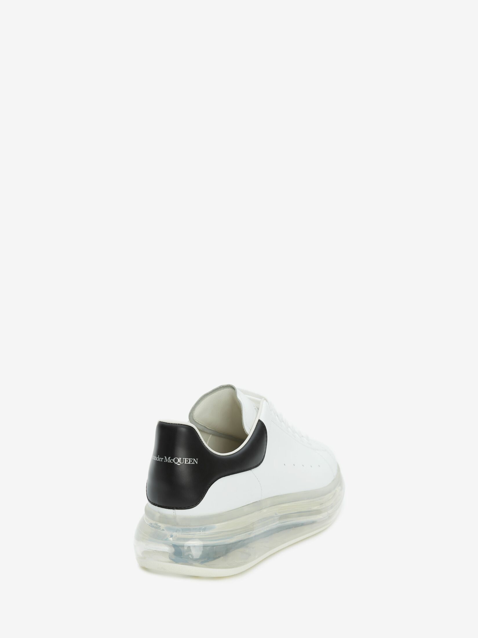 Alexander Mcqueen Signature Oversized Leather Sneakers In White