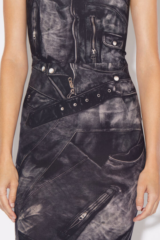 Acne Studios Graphic-print Sleeveless Midi Dress In Black