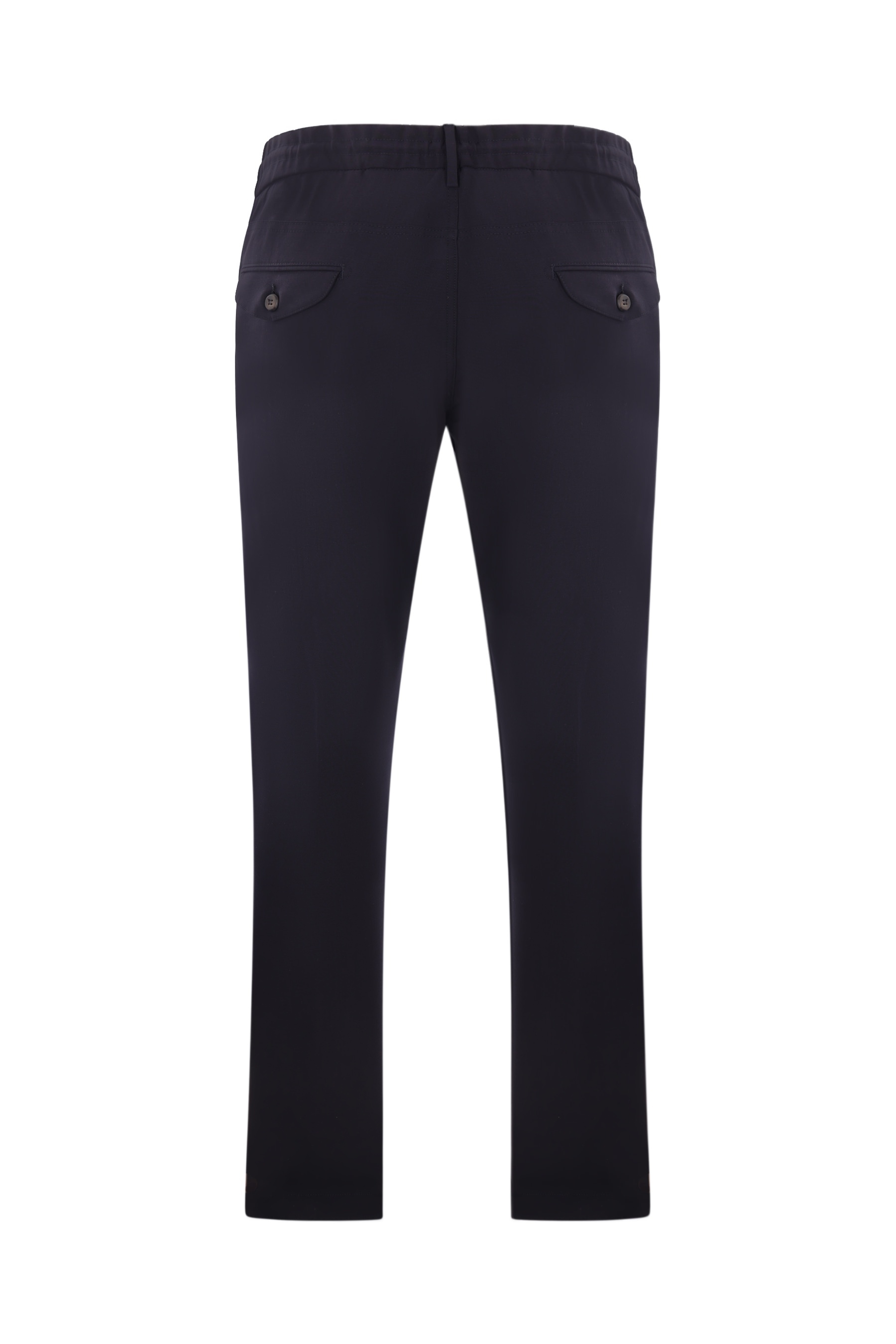 Eleventy Stretch-wool Trousers In Black