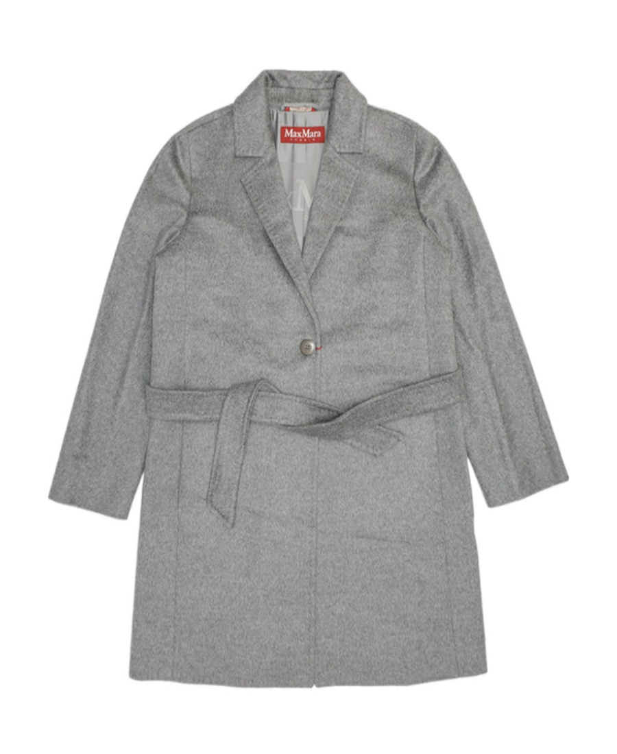 Max Mara Lapel Long-sleeved Coat In Gray