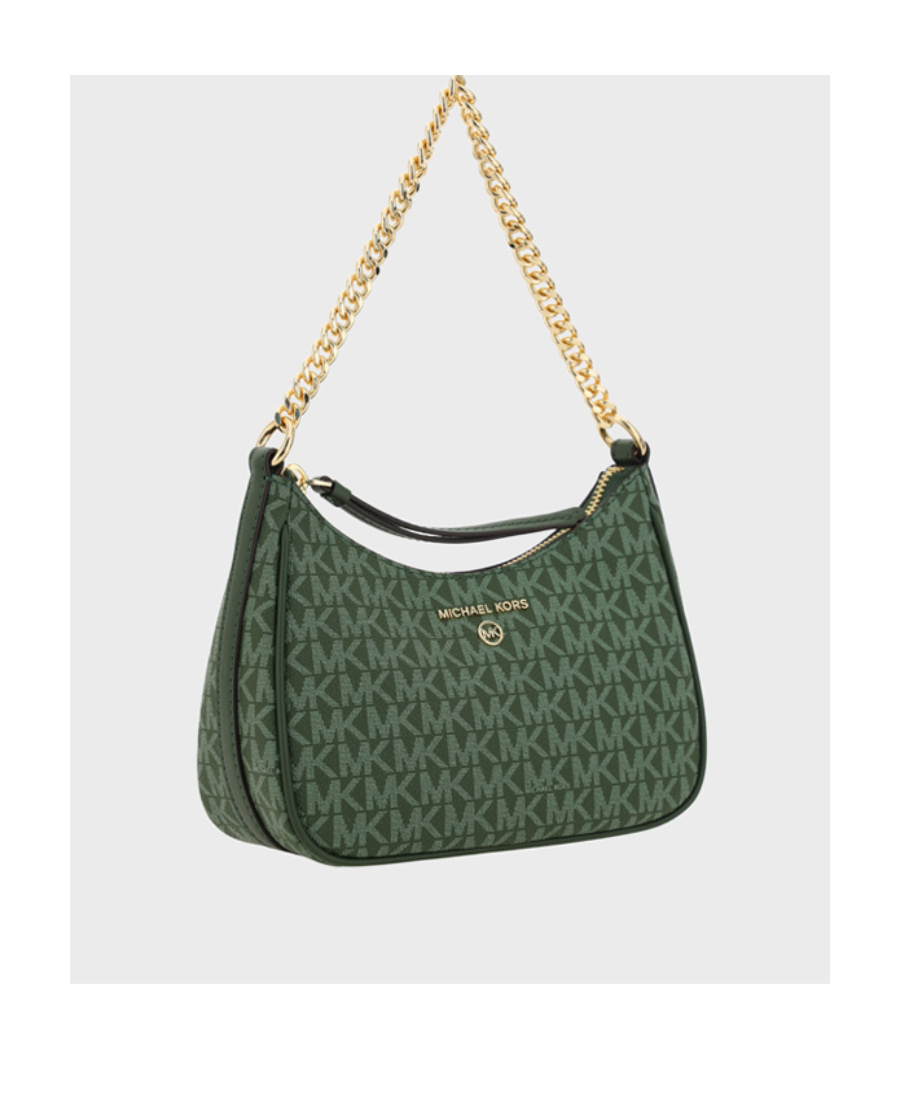 Michael Kors Small Jet Set Leather Bag In Green
