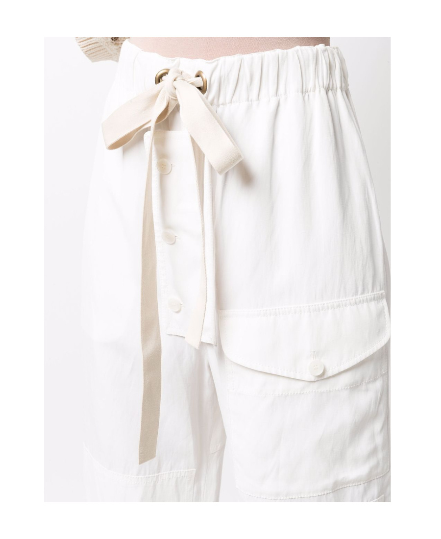 Stella Mccartney Drawstring Casual Trousers In White