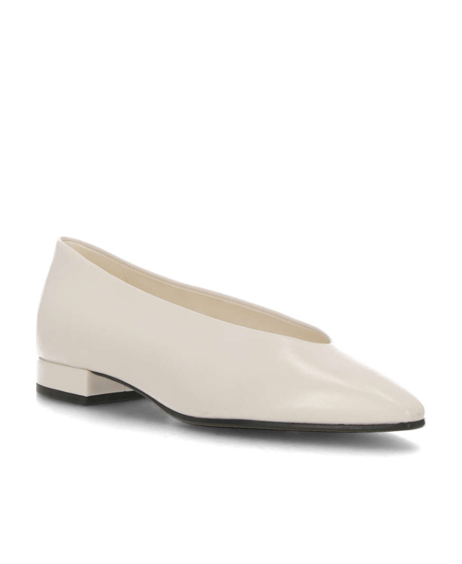 Loro Piana Pointed Ballet Shoes In White