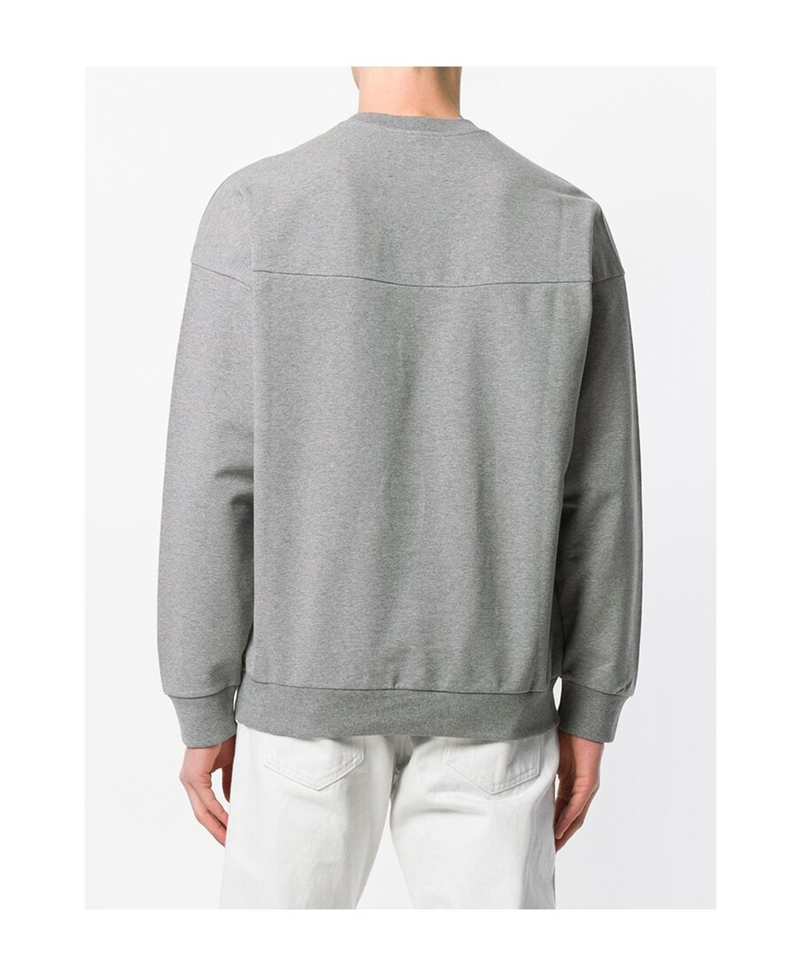 Moschino Logo Printed Sweater In Gray