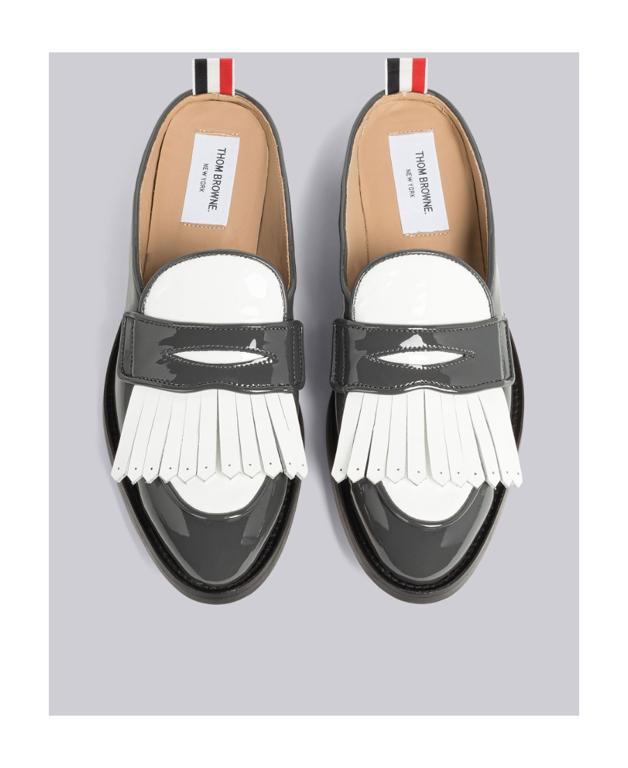 Thom Browne Varsity Penny Loafer With 2 Cm Heel In Black