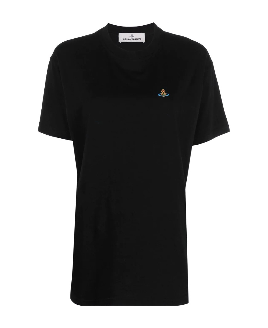 Vivienne Westwood Orb-embroidered T-shirt In Black