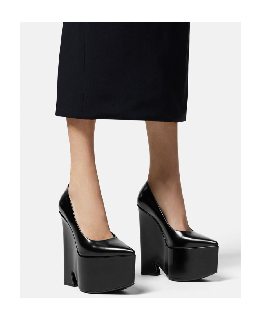 Versace Tempest Platform Pumps In Black