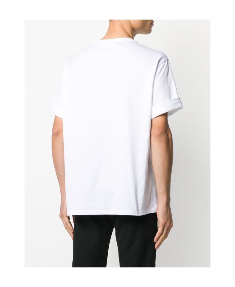 Neil Barrett Lightning Heart Pattern T-shirt In White