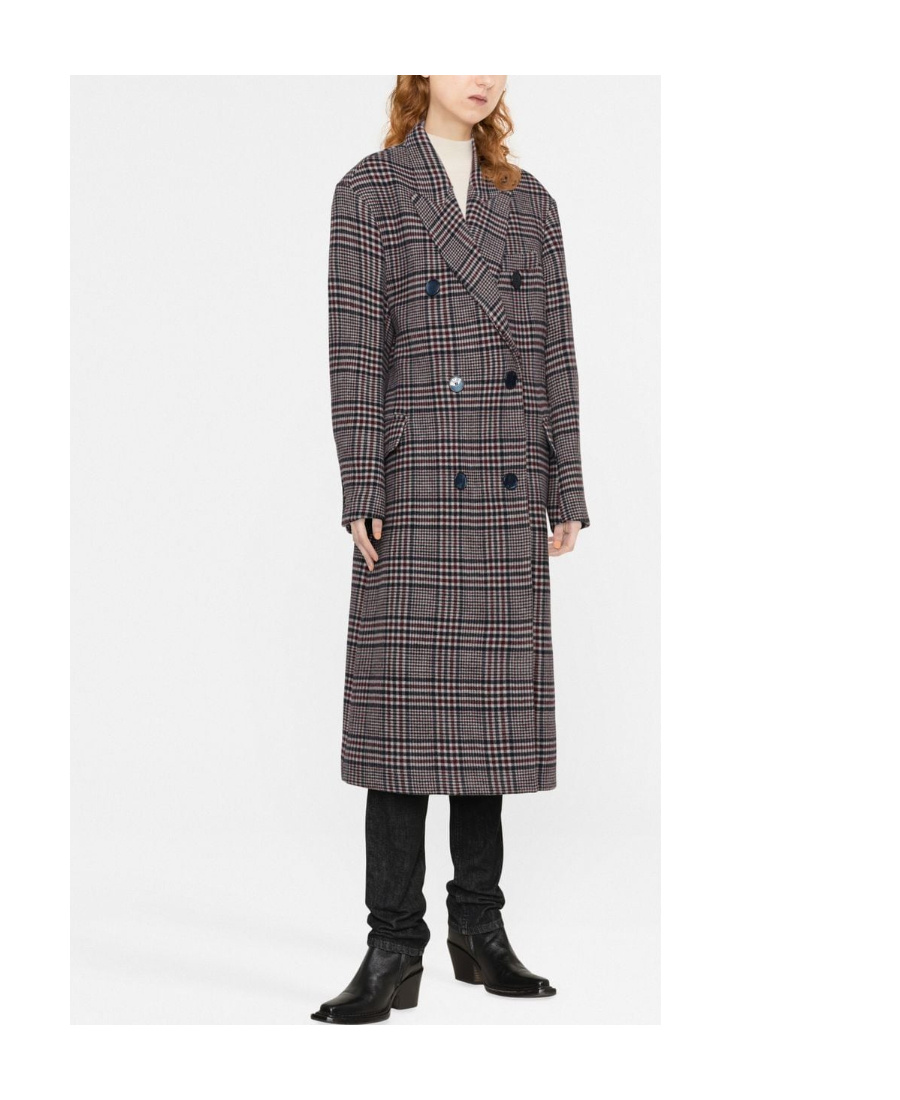 Isabel Marant Lapel Long-sleeved Coat In Gray