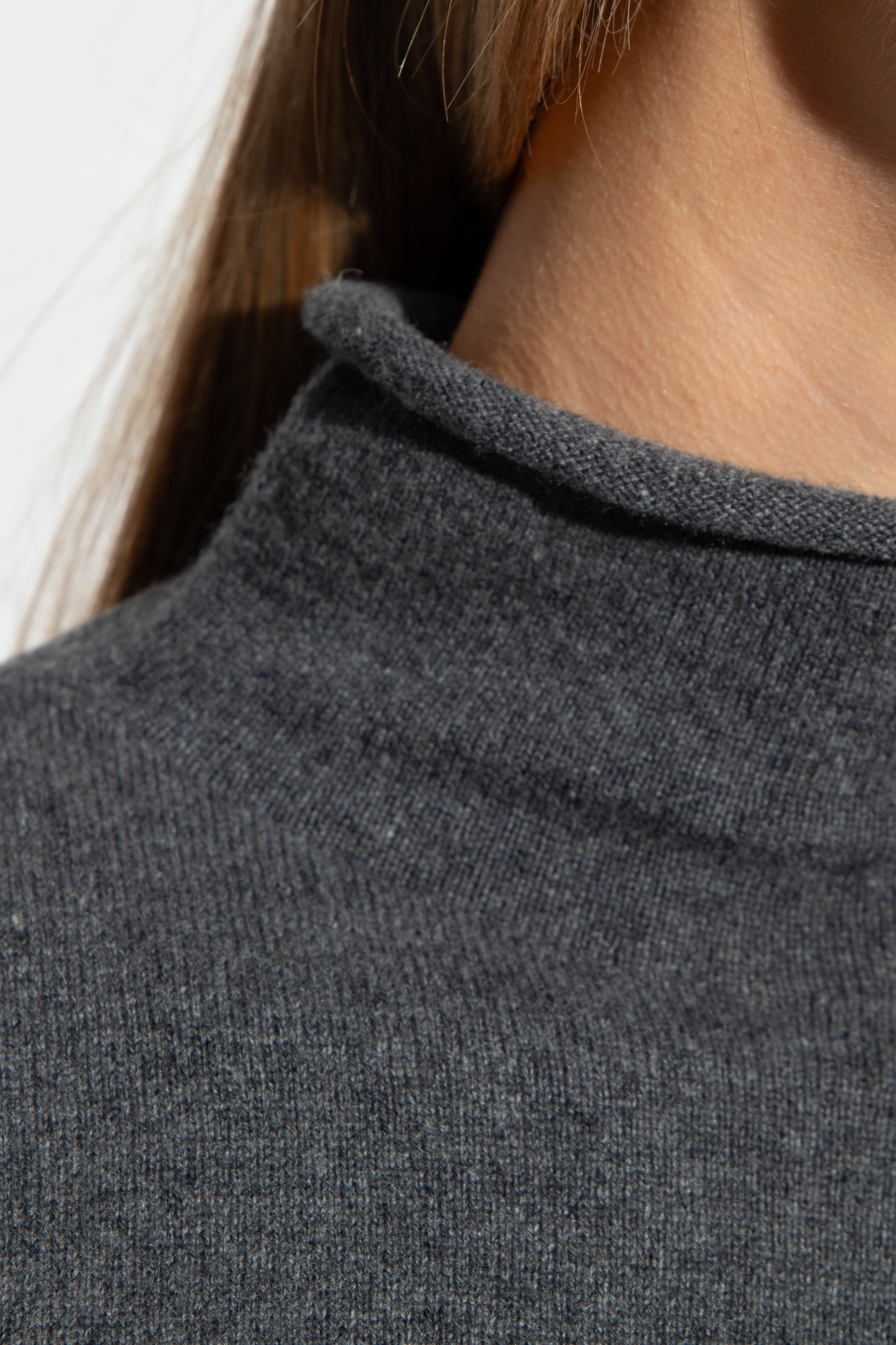 Jil Sander Mock-neck Knitted Jumper In Green
