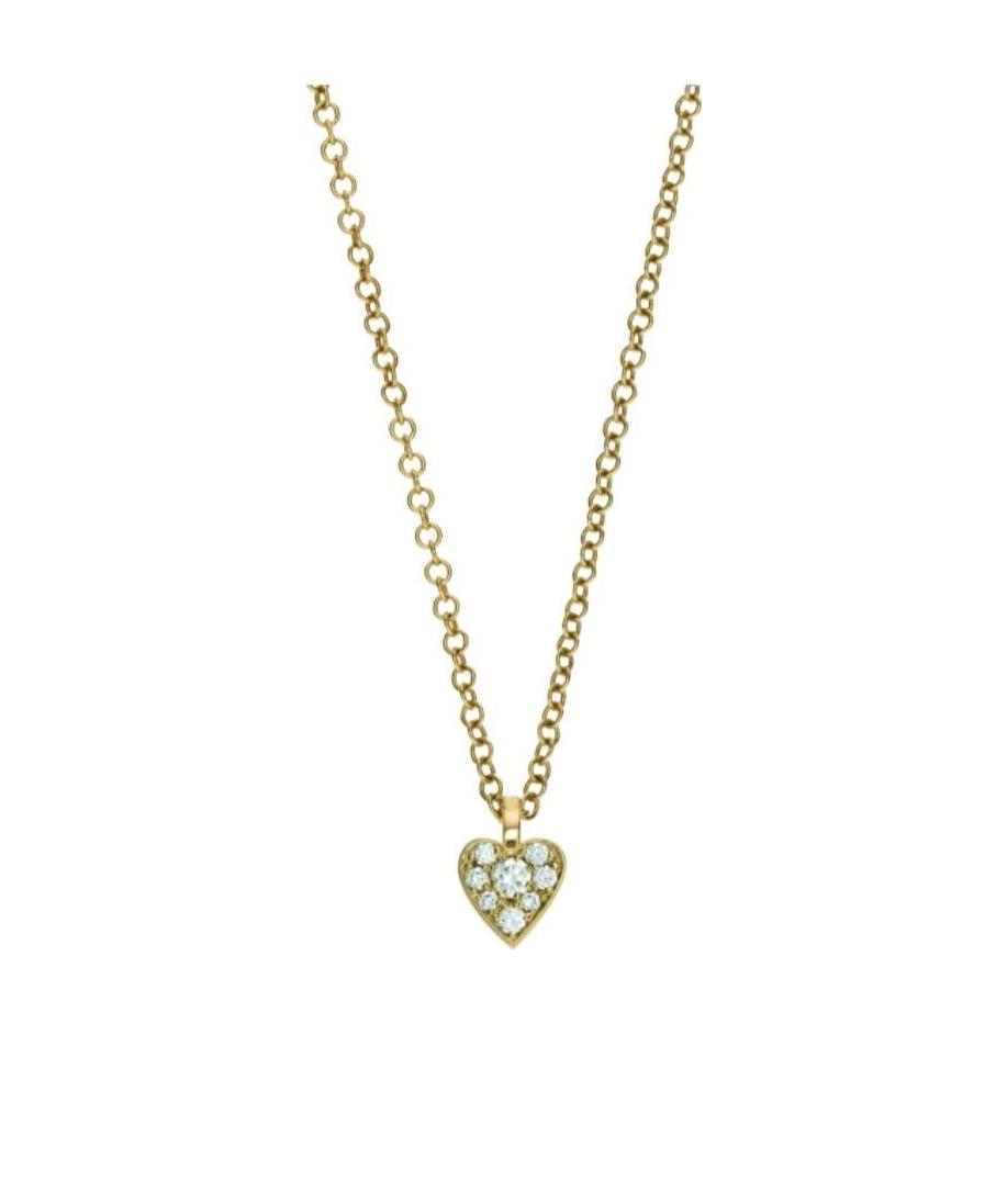 Sophie Bille Brahe Diamond Heart-shaped Pendant Necklace In Yellow