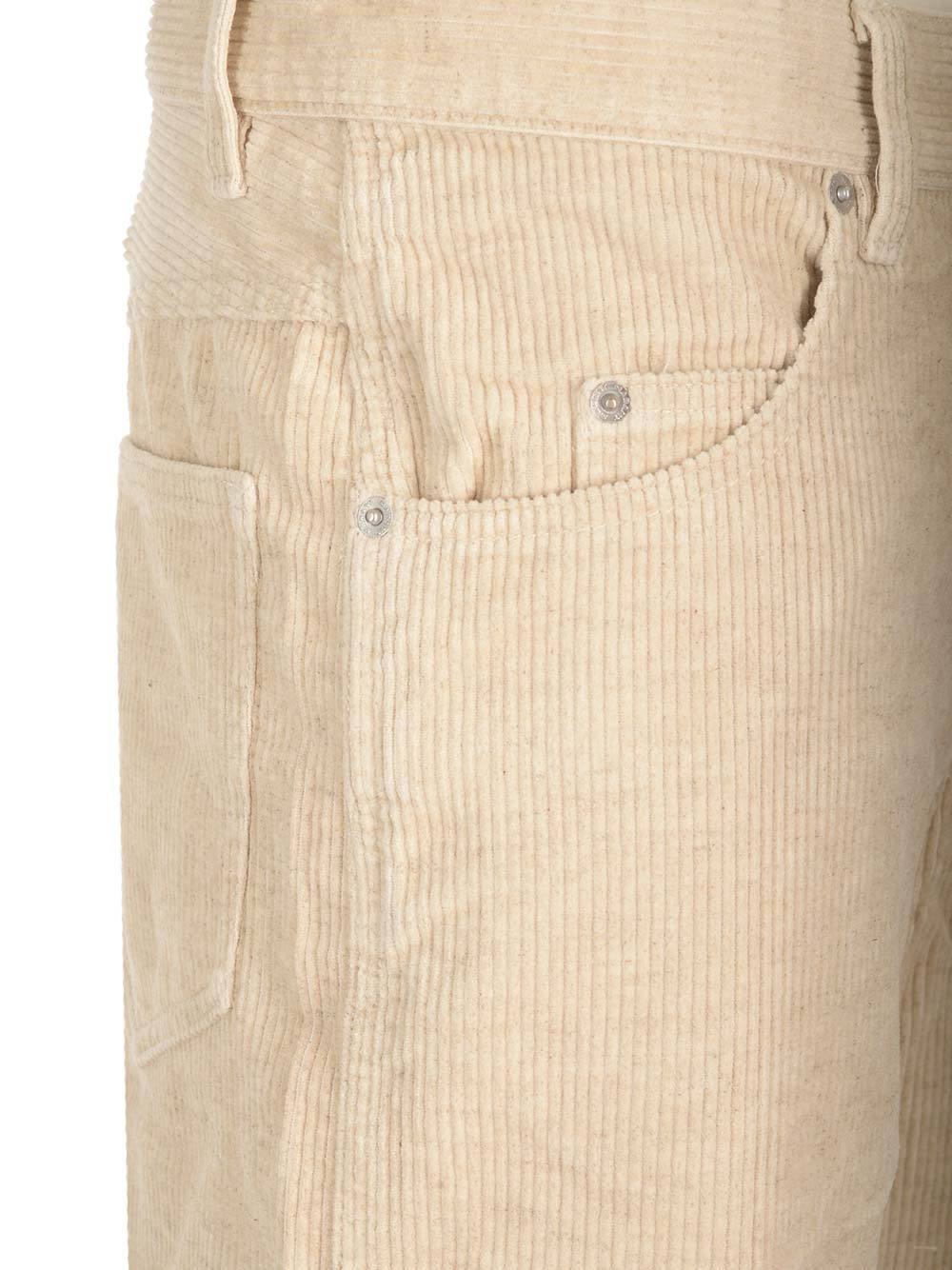 Isabel Marant Jorje-gb Straight Leg Corduroy Pants In Nude