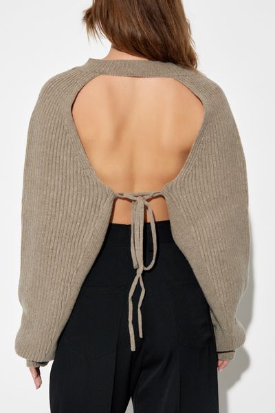 Yohji Yamamoto Open-back Jumper In Nude