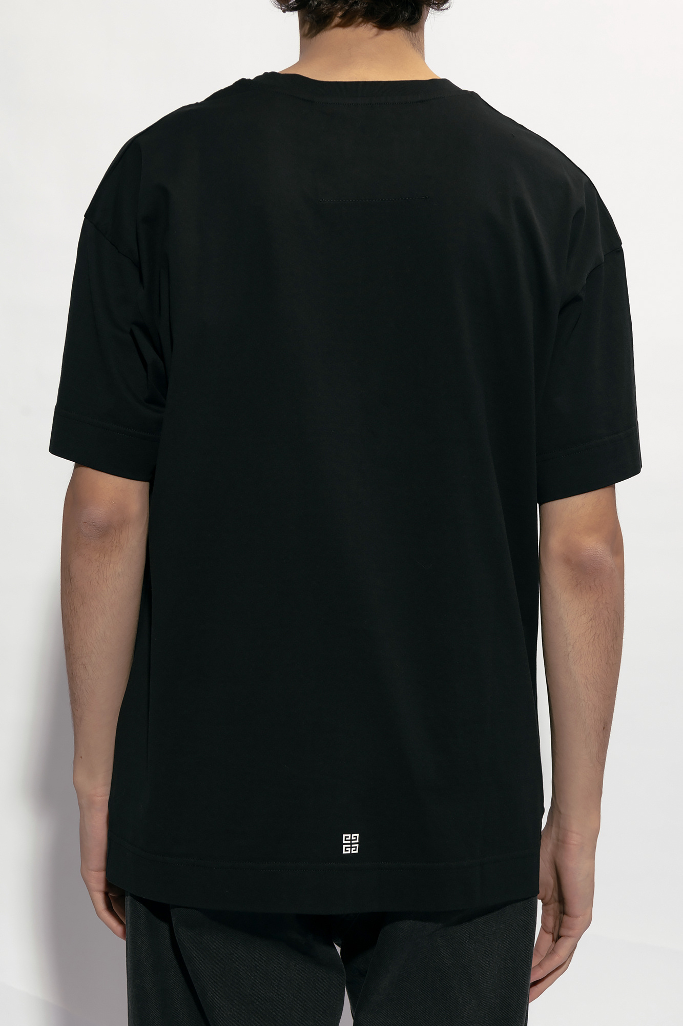Givenchy Logo Printed Crewneck T-shirt In Black