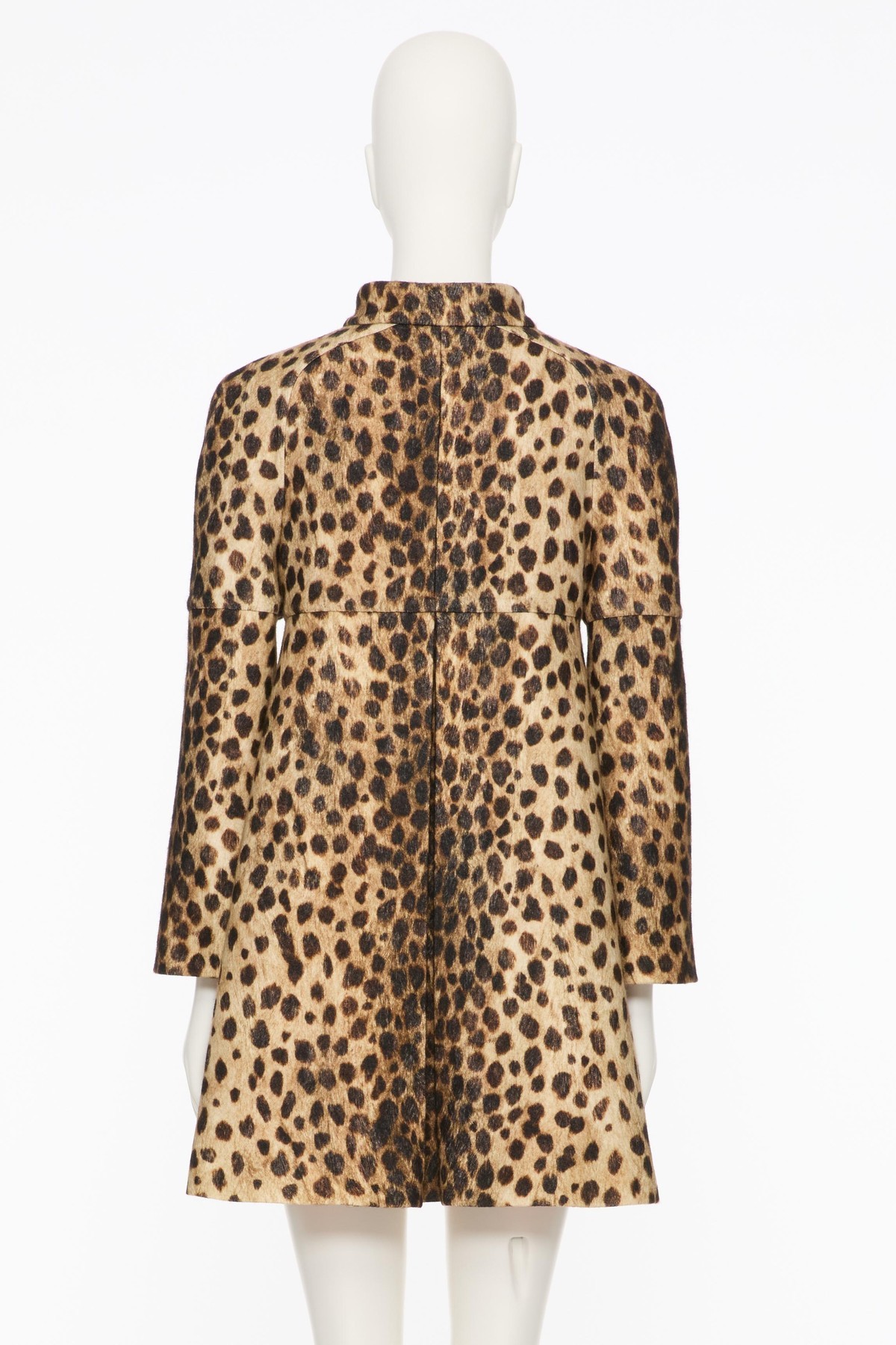 Valentino Long-sleeved Wool Coat In Nude