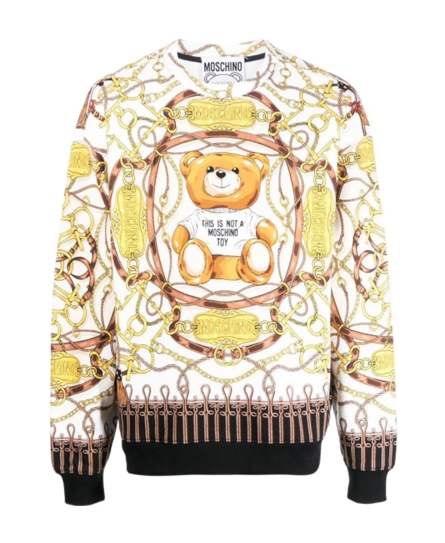 Moschino Logo Crew-neck Sweatshirt In Multicolor