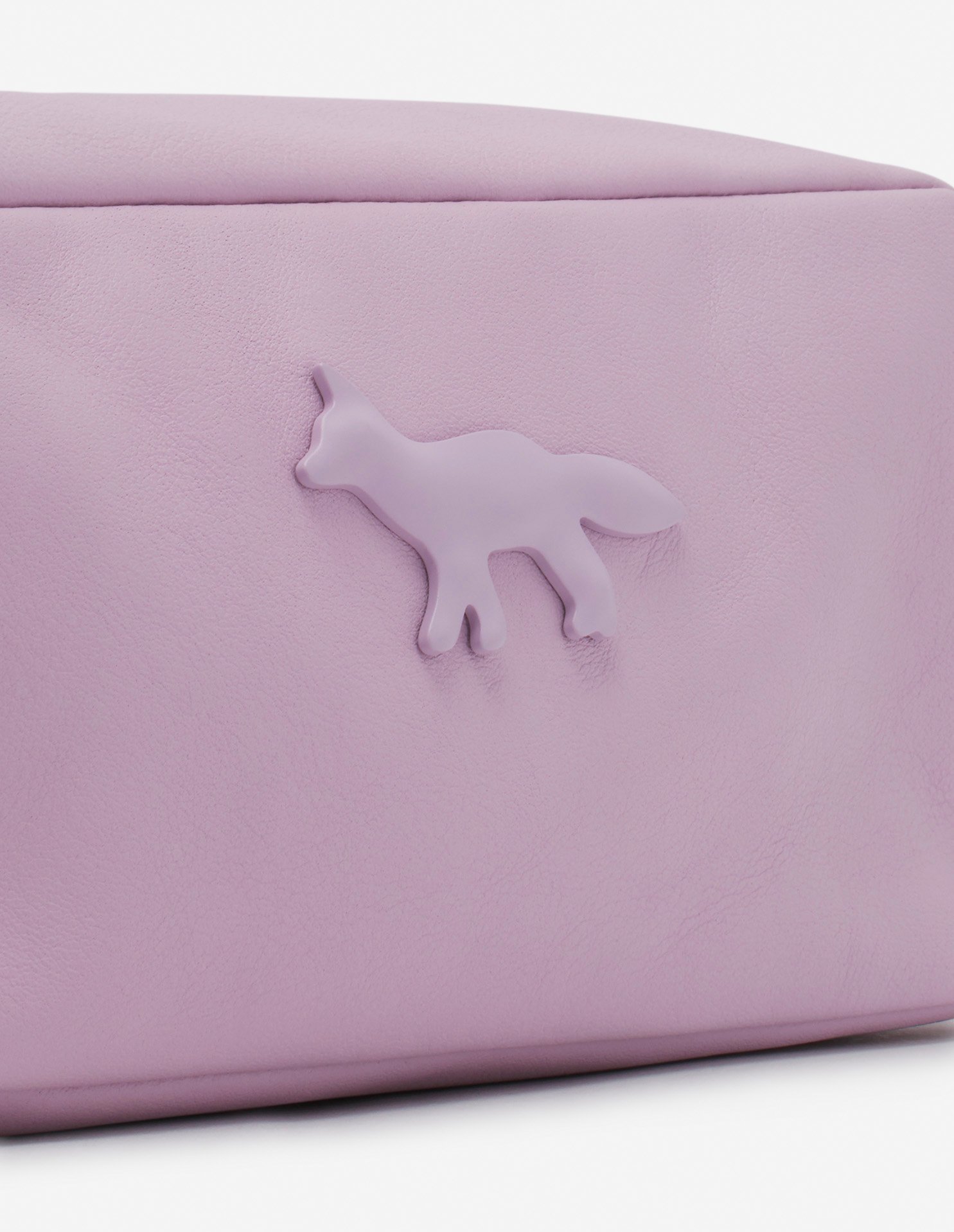 Shop Maison Kitsuné Maison Kitsune Fox Patch Shoulder Bag In Purple